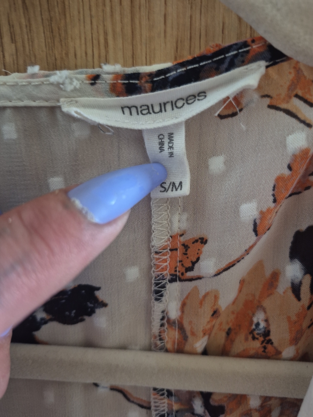 Maurices Floral Sheer Kimono Cover-Up in Cream, Coral & Navy - Picture 2 of 4